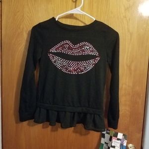 NWT Disney Sequin and Rhinestone Lips Long Sleeve